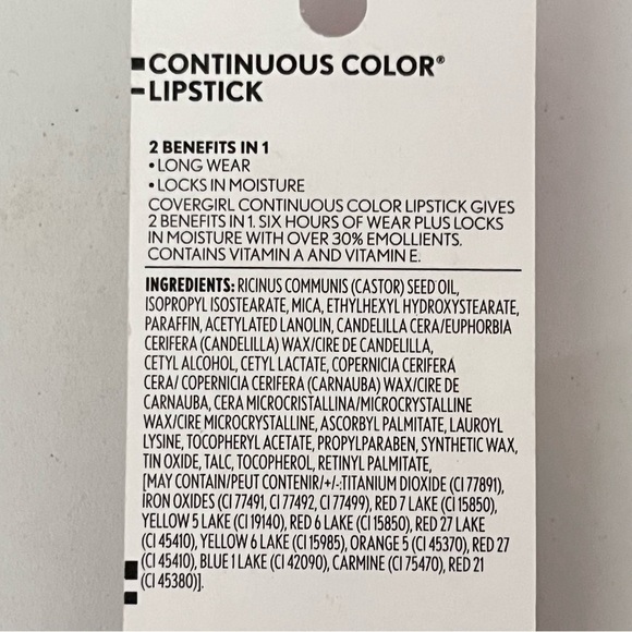 COVERGIRL Continuous Color Lipstick, 30 It's Your Mauve, 0.13 oz NEW - Picture 4 of 11